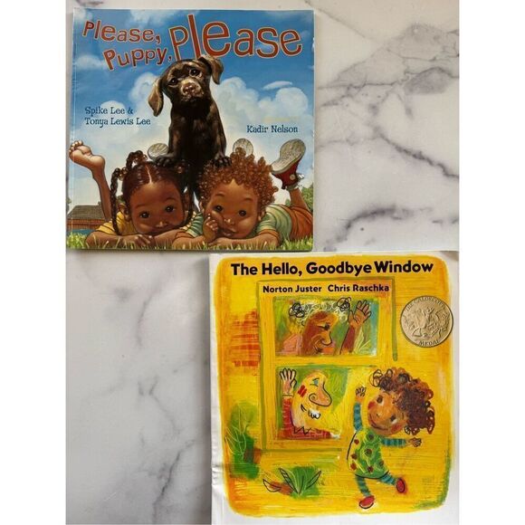 Scholastic Other - The Hello, Goodbye Window Please, Puppy, Please book bundle of 2 African America